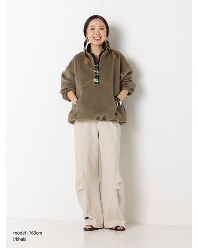 【YENN 2026 PRE - FALL COLECTION】SHAGGY HALF ZIP JK - Champdelarose