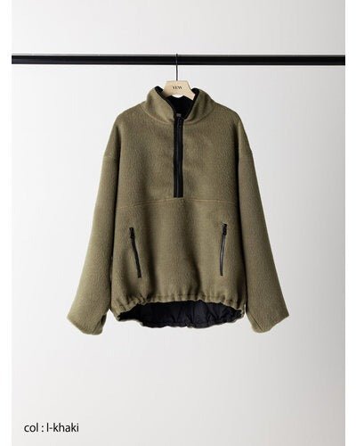 【YENN 2026 PRE - FALL COLECTION】SHAGGY HALF ZIP JK - Champdelarose