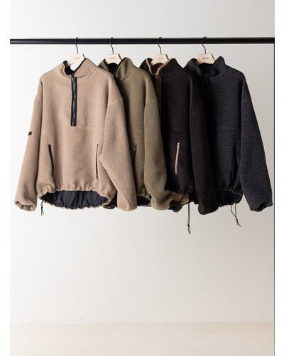 【YENN 2026 PRE - FALL COLECTION】SHAGGY HALF ZIP JK - Champdelarose