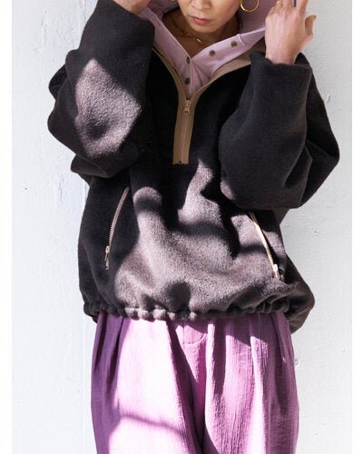 【YENN 2026 PRE - FALL COLECTION】SHAGGY HALF ZIP JK - Champdelarose