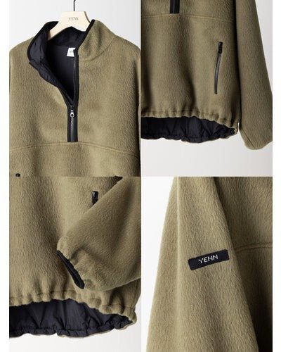 【YENN 2026 PRE - FALL COLECTION】SHAGGY HALF ZIP JK - Champdelarose