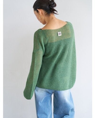 【YENN 2026 PRE - FALL COLECTION】SHEER MOHAIR KNIT PO - Champdelarose