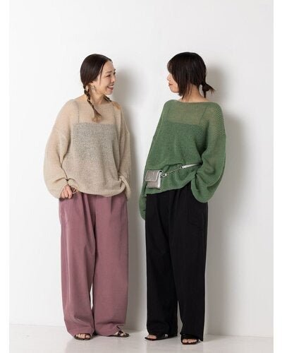 【YENN 2026 PRE - FALL COLECTION】SHEER MOHAIR KNIT PO - Champdelarose