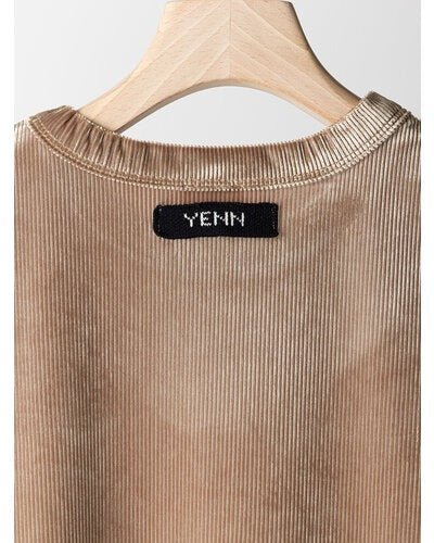 【YENN 2026 PRE - FALL COLECTION】VELVET SHORT SLV TEE - Champdelarose