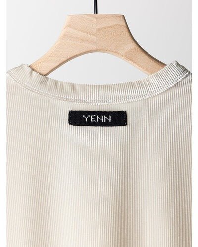 【YENN 2026 PRE - FALL COLECTION】VELVET SHORT SLV TEE - Champdelarose