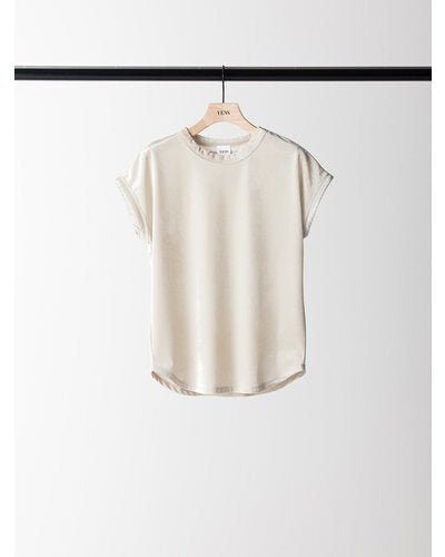 【YENN 2026 PRE - FALL COLECTION】VELVET SHORT SLV TEE - Champdelarose