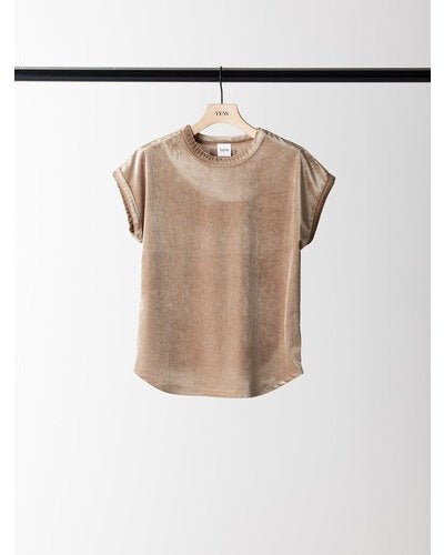 【YENN 2026 PRE - FALL COLECTION】VELVET SHORT SLV TEE - Champdelarose
