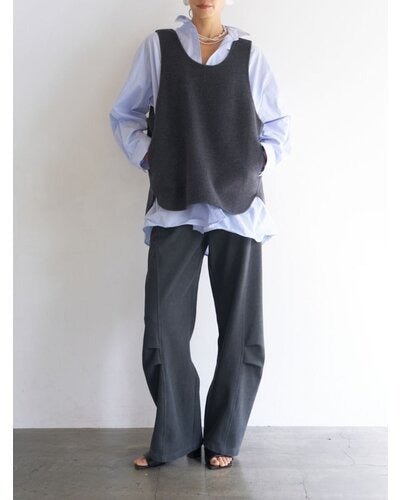 【YENN 2026 PRE - FALL COLECTION】W FACE OVER VEST - Champdelarose