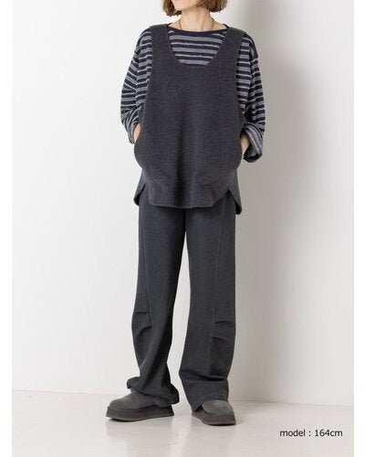 【YENN 2026 PRE - FALL COLECTION】W FACE OVER VEST - Champdelarose
