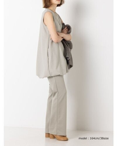 【YENN 2026 PRE - FALL COLECTION】W JERSEY FLARE PT - Champdelarose