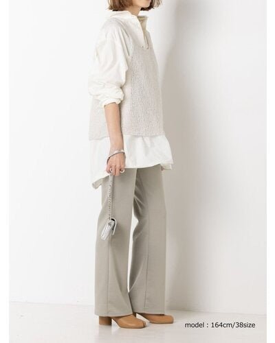【YENN 2026 PRE - FALL COLECTION】W JERSEY FLARE PT - Champdelarose