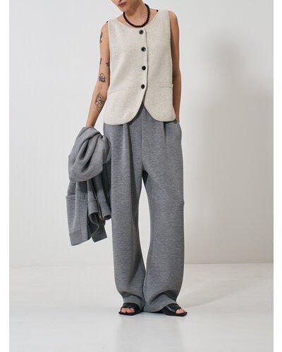 【YENN 2026 SPRING】 BOAT NECK KNIT VEST - Champdelarose