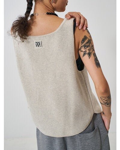 【YENN 2026 SPRING】 BOAT NECK KNIT VEST - Champdelarose