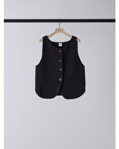 【YENN 2026 SPRING】 BOAT NECK KNIT VEST - Champdelarose
