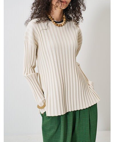 【YENN 2026 SPRING】 RIB KNIT LONG TEE - Champdelarose