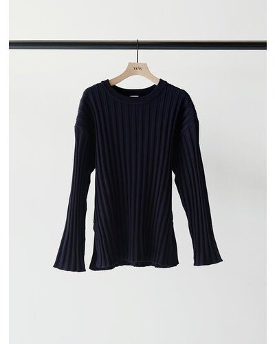 【YENN 2026 SPRING】 RIB KNIT LONG TEE - Champdelarose