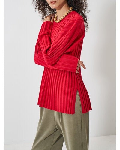【YENN 2026 SPRING】 RIB KNIT LONG TEE - Champdelarose