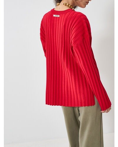 【YENN 2026 SPRING】 RIB KNIT LONG TEE - Champdelarose