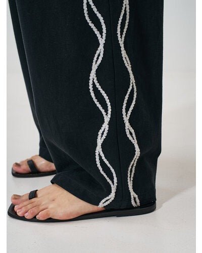 【YENN 2026 SPRING】CODE EMBRO PANTS - Champdelarose