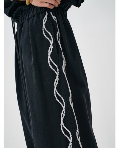 【YENN 2026 SPRING】CODE EMBRO PANTS - Champdelarose