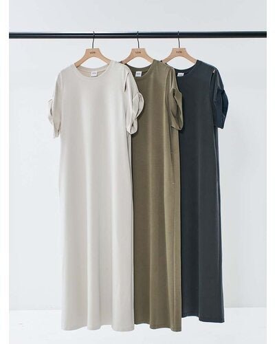 【YENN 2026 SPRING】EYELETS TEE DRESS - Champdelarose