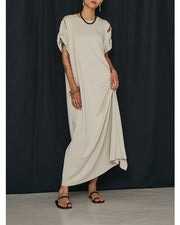 【YENN 2026 SPRING】EYELETS TEE DRESS - Champdelarose
