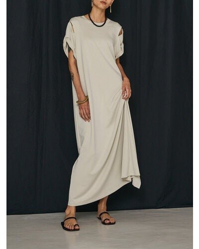 【YENN 2026 SPRING】EYELETS TEE DRESS - Champdelarose