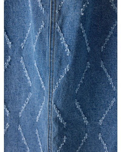 【YENN 2026 SPRING】LASER CUT DENIM SK - Champdelarose