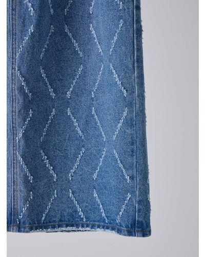 【YENN 2026 SPRING】LASER CUT DENIM SK - Champdelarose