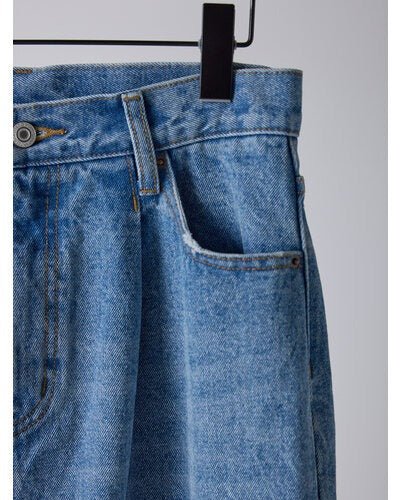 【YENN 2026 SPRING】LASER CUT DENIM SK - Champdelarose