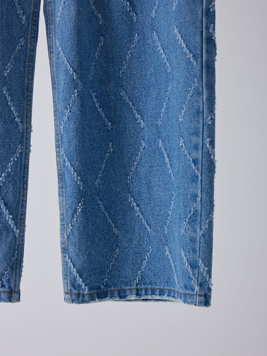 【YENN 2026 SPRING】LASER CUT WIDE DENIM - Champdelarose