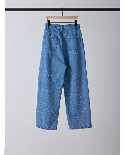 【YENN 2026 SPRING】LASER CUT WIDE DENIM - Champdelarose
