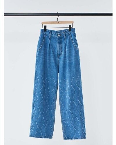 【YENN 2026 SPRING】LASER CUT WIDE DENIM - Champdelarose