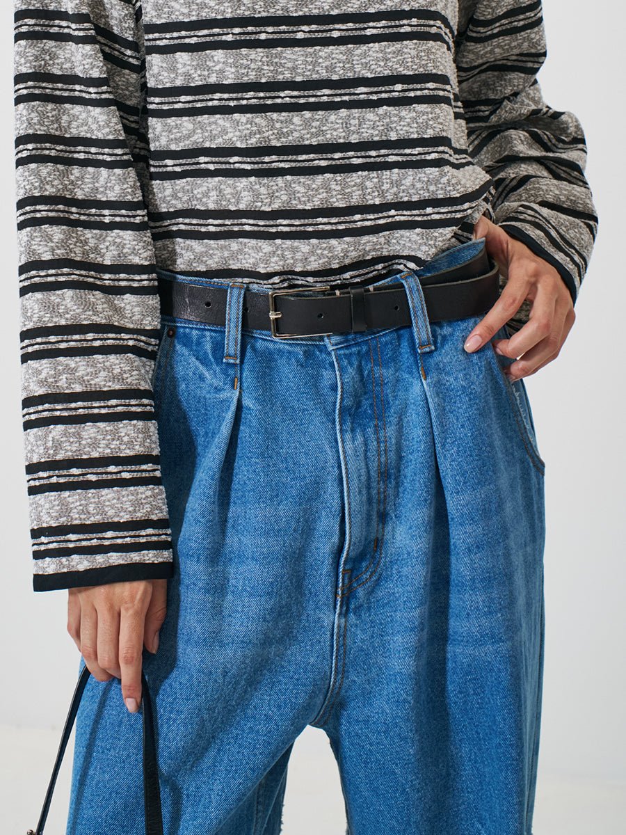 【YENN 2026 SPRING】LASER CUT WIDE DENIM - Champdelarose