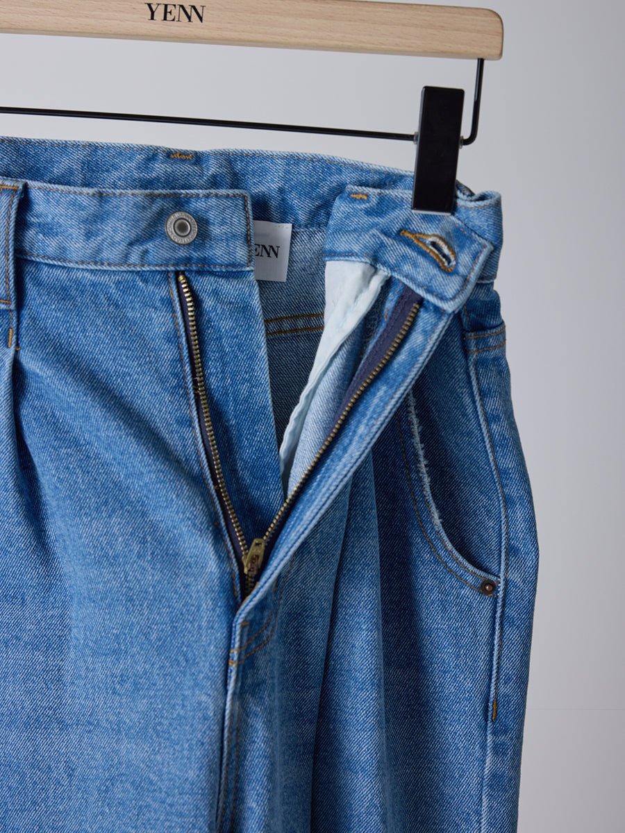 【YENN 2026 SPRING】LASER CUT WIDE DENIM - Champdelarose