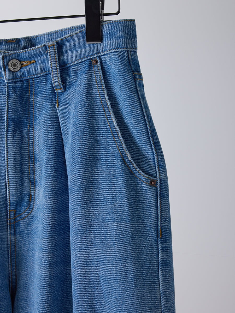 【YENN 2026 SPRING】LASER CUT WIDE DENIM - Champdelarose