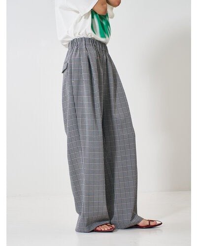 【YENN 2026 SPRING】PLAID TUCK EASY PT - Champdelarose