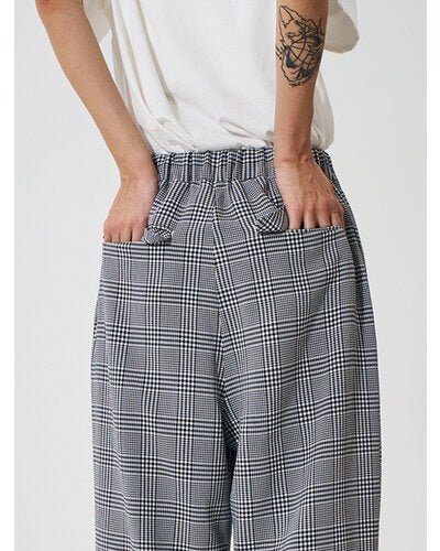 【YENN 2026 SPRING】PLAID TUCK EASY PT - Champdelarose