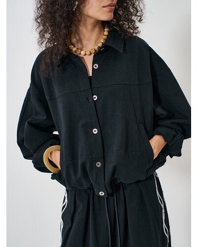 【YENN 2026 SPRING】ROUND VOLUME BLOUSON - Champdelarose