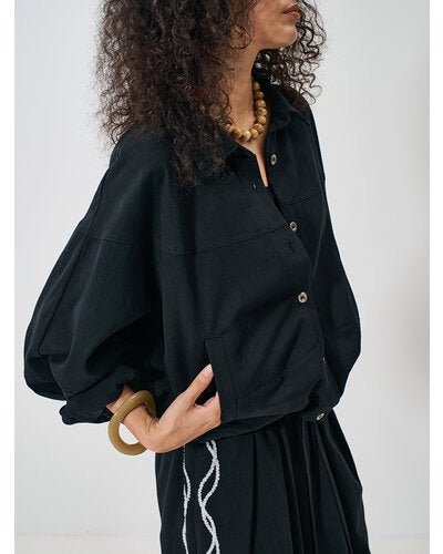 【YENN 2026 SPRING】ROUND VOLUME BLOUSON - Champdelarose