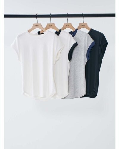 【YENN 2026 SPRING】SHORT SLEEVE RIB TEE - Champdelarose
