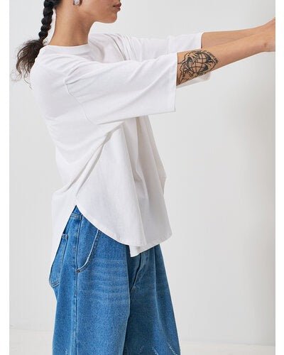 【YENN 2026 SPRING】TWIST HEM TEE - Champdelarose