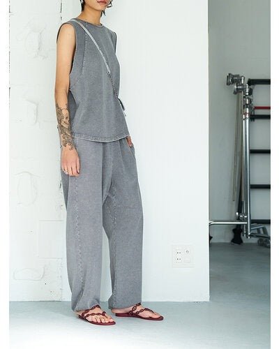 【YENN 2026 SUMMER COLLECTION】ACID DYE SWEATPANTS - Champdelarose
