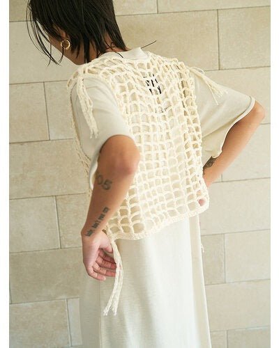 【YENN 2026 SUMMER COLLECTION】CROCHET MESH TOPS - Champdelarose