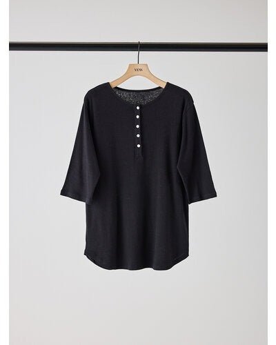 【YENN 2026 SUMMER COLLECTION】HENRY NECK TEE - Champdelarose