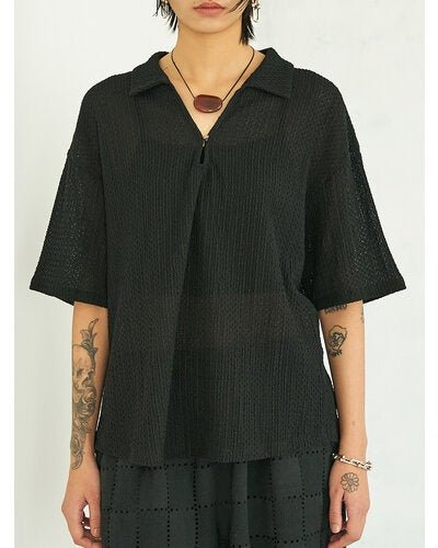【YENN 2026 SUMMER COLLECTION】KEY NECK BLOUSE - Champdelarose