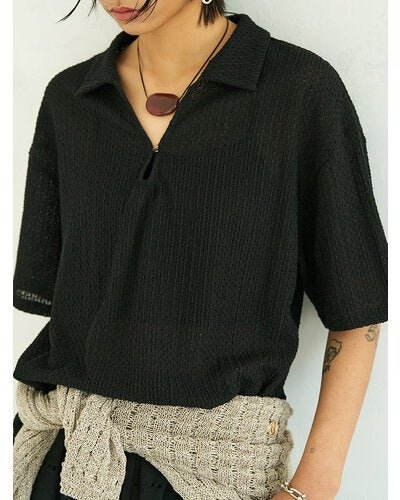 【YENN 2026 SUMMER COLLECTION】KEY NECK BLOUSE - Champdelarose