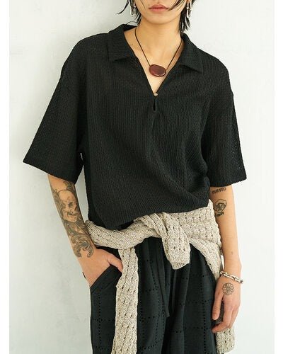 【YENN 2026 SUMMER COLLECTION】KEY NECK BLOUSE - Champdelarose