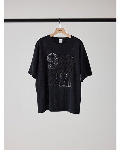 【YENN 2026 SUMMER COLLECTION】LACE FRAME LOGO TEE - Champdelarose