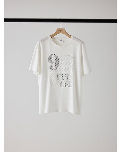 【YENN 2026 SUMMER COLLECTION】LACE FRAME LOGO TEE - Champdelarose